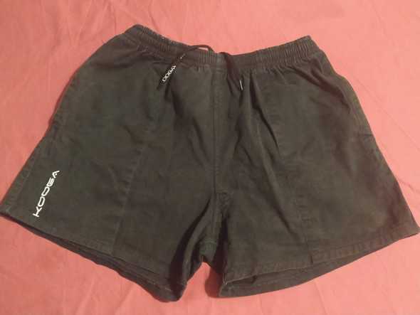 Black thick rugby shorts